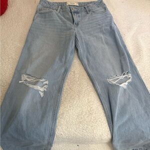 Hollister Light Blue Low-Rise Loose Jeans